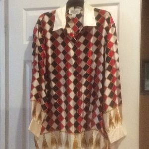 Bob Mackie Blouse, size 14, silk - like new